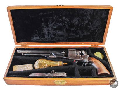 Colt 1860 Army 44 Cal Revolver ANTIQUE W/ Accessories MFG 1863: Up for auction is an original Colt model 1860 Army chambered in 44 Cal. The date of manufacture is 1863 on this particular example making it a quite early example. The barrel measures 8 inches and has