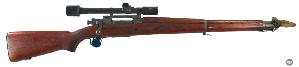 Remington 1903-A4 Sniper Rifle Mfg 1943 WWII C&R: Offered is a WWII Remington 1903-A4 sniper rifle in .30-06 SPRG. Good condition with M84 scope, serial number 14910. Manufactured in 1943. Barrel is marked RA 7-43 and shows a clean bore. Light