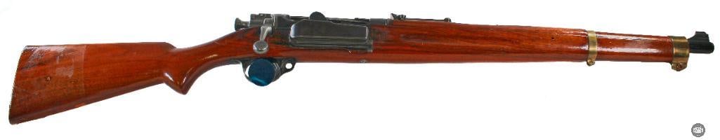 Krag Gevaerfabriken M.88 Sporter Carbine Unknown Caliber - 1915 - C&R: Up for auction is a Krag Gevaerfabriken M.88 Sporter carbine in an unknown chambering. Good condition of bore and finish. 1915 stamped on front ring of receiver. Smooth cycling of action and strong sp