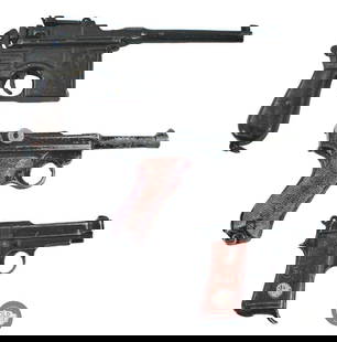 Lot of 3 Model Pistols - C96, P.08, 1934: Lot of 3 Model Pistols - C96, P.08, Beretta 1934 &nbsp;  THIS ITEM IS AS PICTURED WITH NO FURTHER ATTACHMENTS. ALL SALES ARE FINAL. PLEASE REFER TO THE AUCTIO