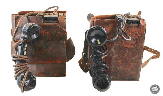 Original Pair of WWI US Field Telephones: Pair of WWI US Field phones. Working condition unknown. Used good condition. &nbsp;  THIS ITEM IS AS PICTURED WITH NO FURTHER ATTACHMENTS. ALL SALES ARE FINAL