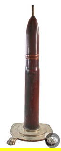 Decorative Artillery Piece Lamp Base: Decorative Artillery Piece Lamp Base &nbsp;  THIS ITEM IS AS PICTURED WITH NO FURTHER ATTACHMENTS. ALL SALES ARE FINAL. PLEASE REFER TO THE AUCTION DESCRIPTIO