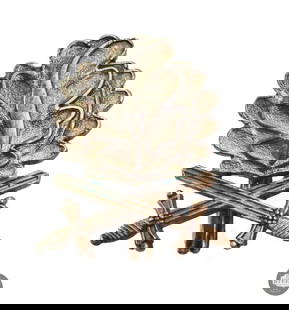Original Silver Wehrmacht Oak Leaves and Swords for Knights Cross Medal: Original Wehrmacht Oak Leaves and Swords for Knights Cross Medal. Made of silver marked SILBER L/50 and 900 on the reverse. &nbsp;  THIS ITEM IS AS PICTU
