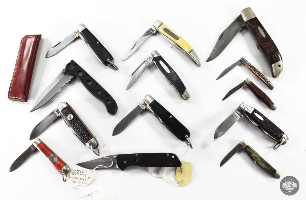 Lot of 13 Assorted Folding Pocket Knives (1 of 1)