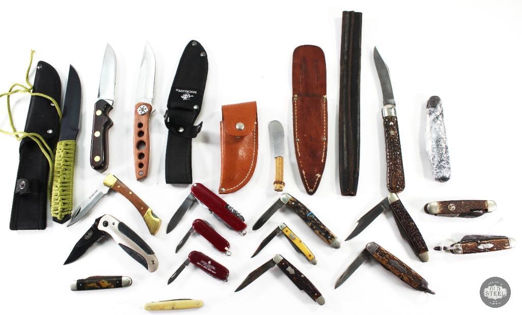 Assorted Folding and Fixed Blade Knives (1 of 1)