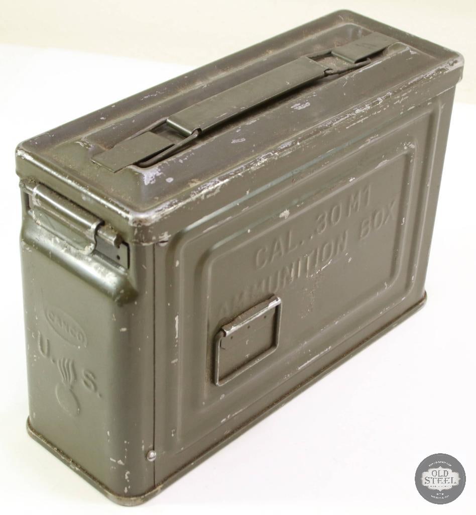 Amm Box Cal 50 M2 Vintage Us Military Ww2 Ammo Metal