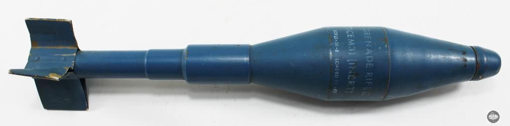 Original U.S. Vietnam War INERT Practice M31 HEAT Anti-Armor Rifle Grenade Trainer: Original U.S. Vietnam War INERT Practice M31 HEAT Anti-Armor Rifle Grenade Trainer 17" Length THIS ITEM IS AS PICTURED WITH NO FURTHER ATTACHMENTS