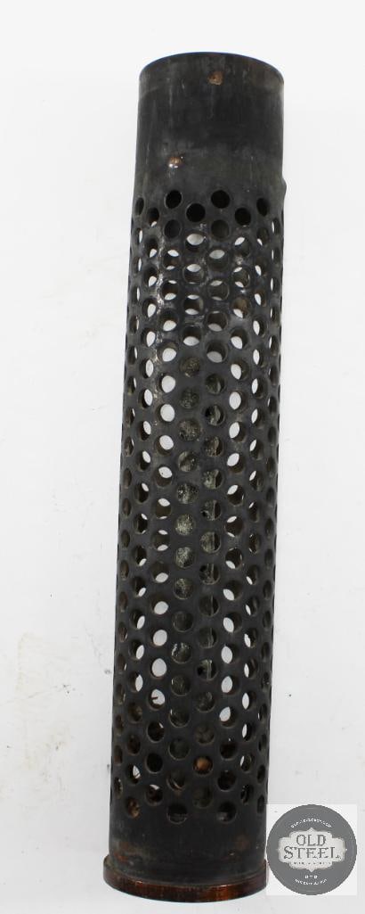 Recoiless Rifle M307 57mm Artillery Perforated Shell Case: Offered is the shell case for the M307 57mm artillery shell. This is for the recoiless rifle. M45 PA-67-11 1950 primer. THIS ITEM IS AS PICTURED WITH