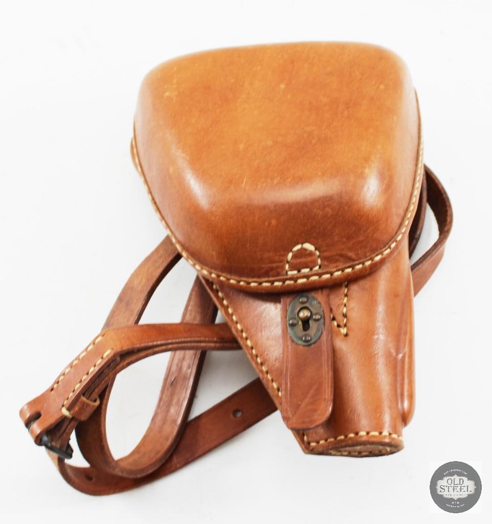 WWII Japanese Baby Nambu Leather Holster (1 of 2)