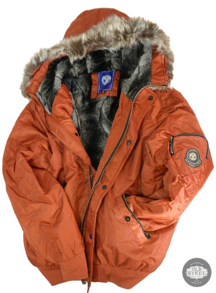 Leduntino XL Orange Hooded Coat (1 of 5)