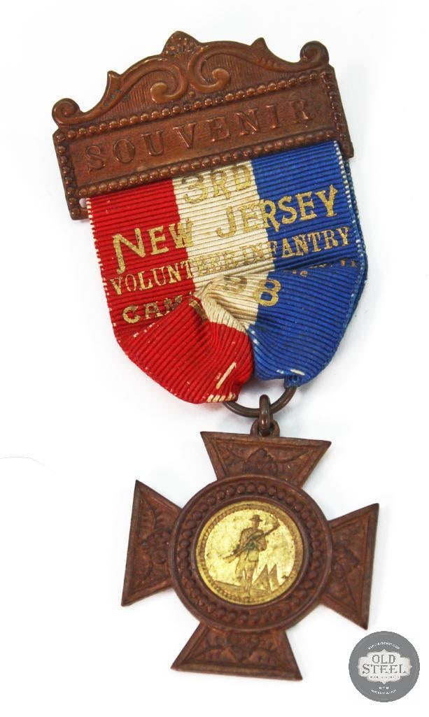 3rd New Jersey Volunteer Infantry Souvenir Medal - 1898 - Spanish American War Camp Haskell (1 of 2)