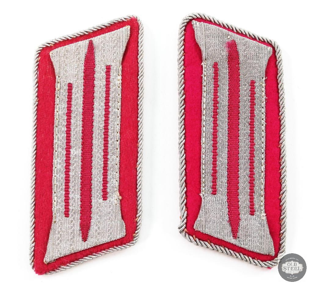 Original WWII German Fire Police Collar Tabs: Original WWII German Fire Police Collar Tabs THIS ITEM IS AS PICTURED WITH NO FURTHER ATTACHMENTS. ALL SALES ARE FINAL. PLEASE REFER TO THE AUCTION DE