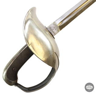 Model 1913 Patton Saber Mfg 1918: Up for auction is a 1913 Patton cavalry saber. The ricasso is marked US, LF & Co 1918 and with the flaming bomb. The guard and grip have been polished to remove the original coating, bearing a