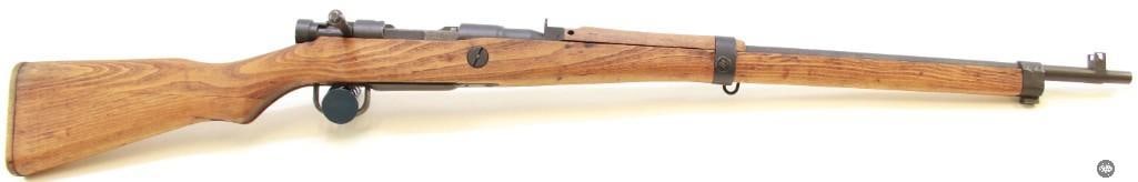 Japanese Arisaka Type 99 Partial Mum 7.7JAP Mfg Late 1941-Early1942 Nagoya Arsenal - C&R WWII: Up for auction is a Type 99 Japanese Arisaka rifle in 7.7 Japanese. The mum has a very very shallow scuff grind in the center but appears otherwise VERY well intact. The bore is good with only some ro