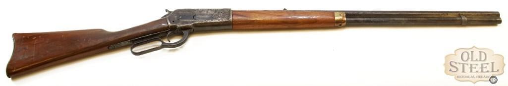 Winchester 1886 Lever Action Rifle 1890 MFG Wall Hanger Antique: Up for Auction is an Antique Winchester 1886 chambered in .38-56 WCF. This Lever Action Rifle Sports a even patina across her barrel and Receiver with much of the original bluing still in tact. Her ba