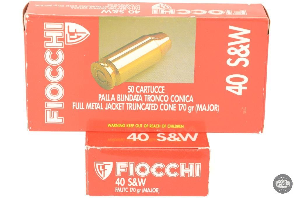 2 Boxes Fiocchi 40 S&W 170gr FMJTC Ammunition - 100rds: 2 Boxes Fiocchi 40 S&W 170gr FMJTC Ammunition - 100rds THIS ITEM IS AS PICTURED WITH NO FURTHER ATTACHMENTS. ALL SALES ARE FINAL. PLEASE REFER TO