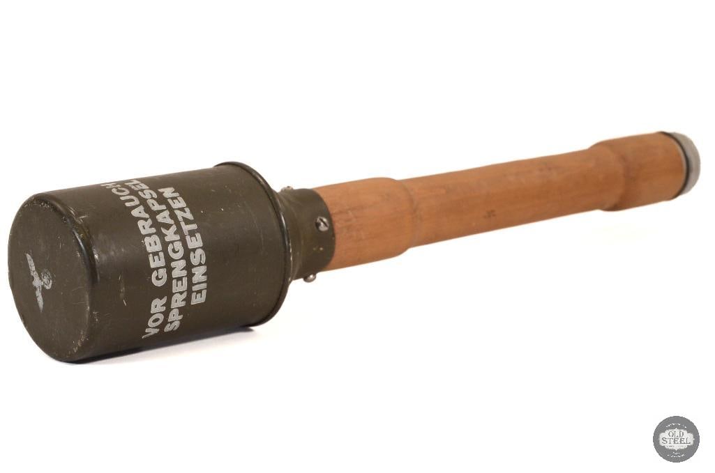 Deactivated M24 Stielhandgranate 24 WWII German: Deactivated M24 Stielhandgranate 24 WWII German. Great for displays THIS ITEM IS AS PICTURED WITH NO FURTHER ATTACHMENTS. ALL SALES ARE FINAL. PLEASE