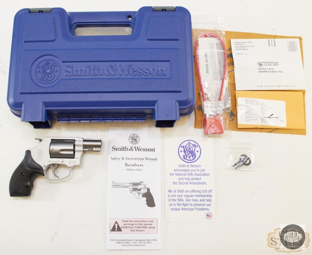 Smith & Wesson Airweight 637-2 38 Special+P W/ Original Box: Up for auction is a S&W Airweight Model 637-2 chambered for 38 Special +P ammunition. This beautiful concealed carry revolver is in excellent shape. The barrel measures in at 1.75 inches and