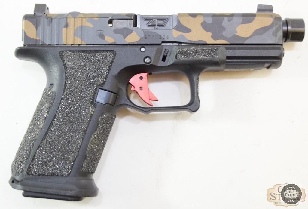 Custom Shadow Systems MR 920 / Glock 19X 9mm Pistol W/ Upgrades: Up for auction is a Shadow Systems MR920 frame with a Glock 19x Slide chambered in 9mm. The barrel measures in at 4.5 inches and has a threaded muzzle with sharp reflective rifling. The Zaffiri OPreci