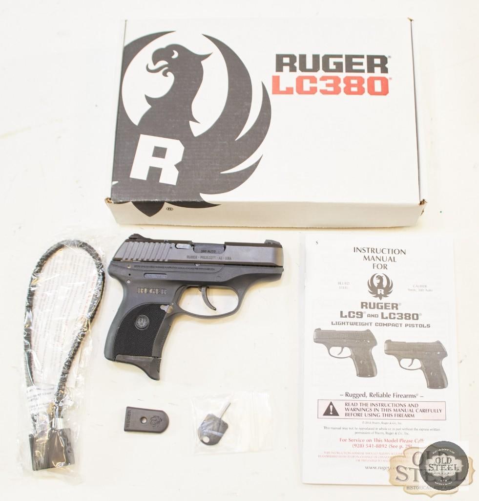 Ruger LC380 380 ACP Concealed Carry Pistol W/ Box & Papers: Up for auction is a Ruger LC380 chambered in 380 ACP. The action is buttery smooth and features a 3 inch barrel with sharp reflective rifling. The black finish is in great shape with little to no sign