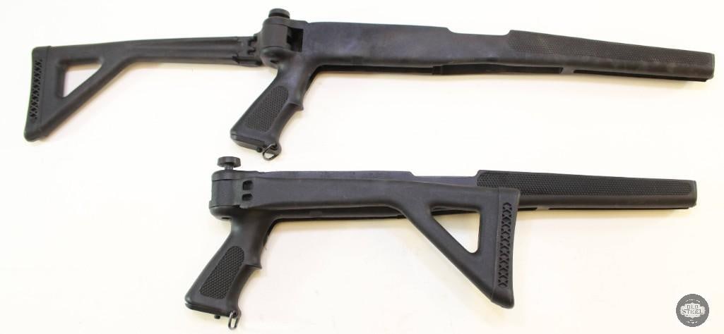 2 Black SKS Folding Stocks: Pair of black folding stocks for SKS rifles two pieces ready to serve as replacement or spare stocks. Perfect for builders, restorers, or anyone wanting compact, foldable stock options for SKS project
