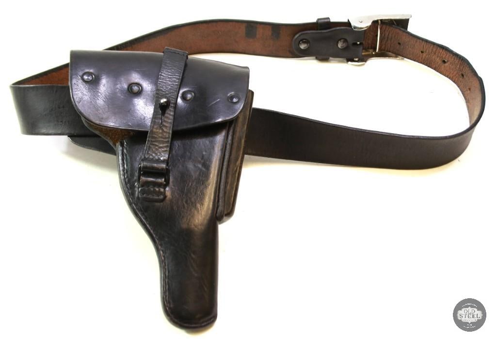 Walther P38/P1 Leather Holster W/ German Style Belt (1 of 2)