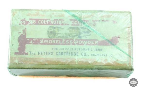 Box of Vintage Peters 38 Colt Automatic Ammo 50 Rds. (1 of 1)
