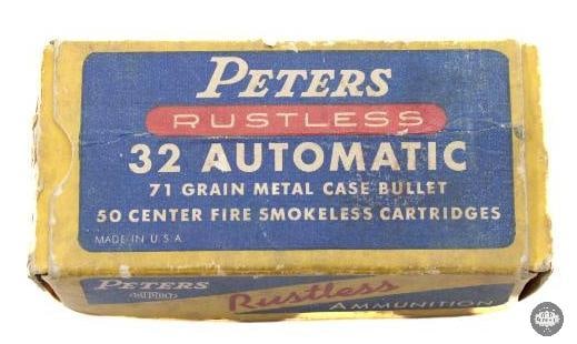 Box of Vintage Peters 32 Automatic 71 Grain Ammo 50 Rds. (1 of 1)