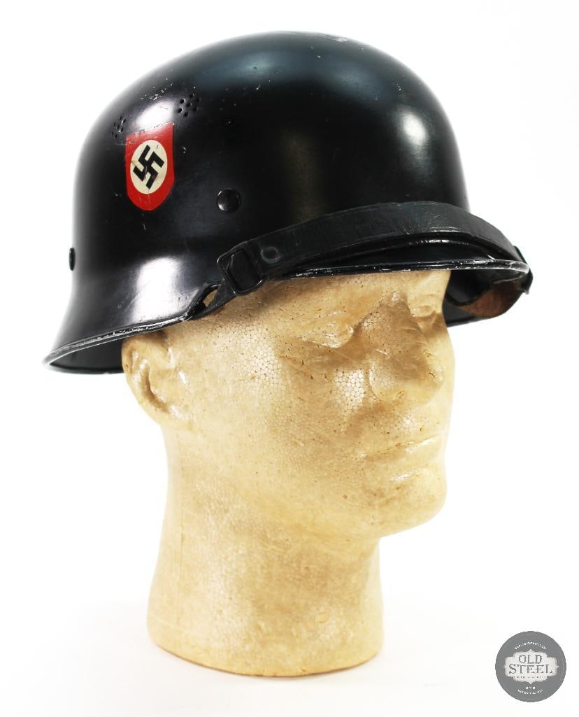 WWII German M34 Fire Police Helmet (1 of 11)