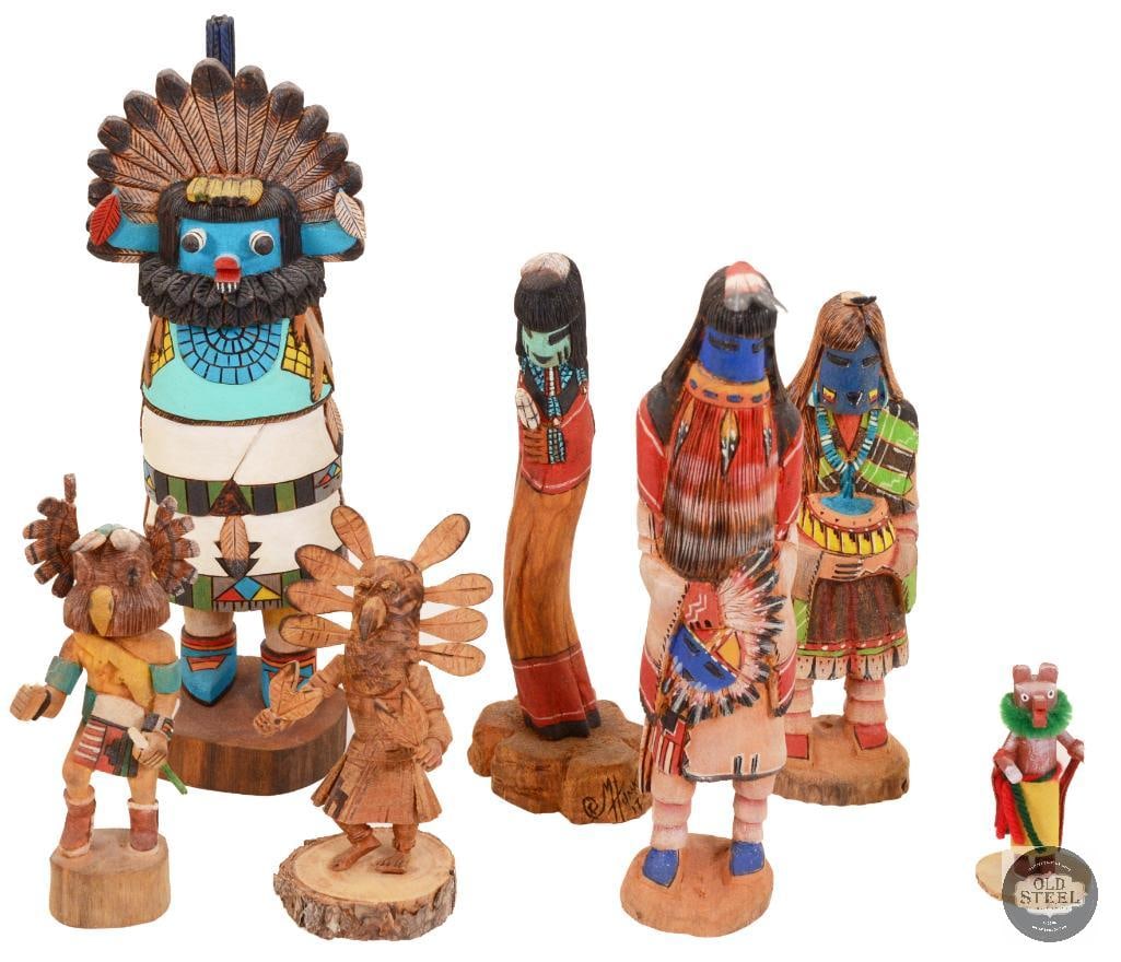 Authentic Hopi Kachina Dolls and Zuni Doll (1 of 1)
