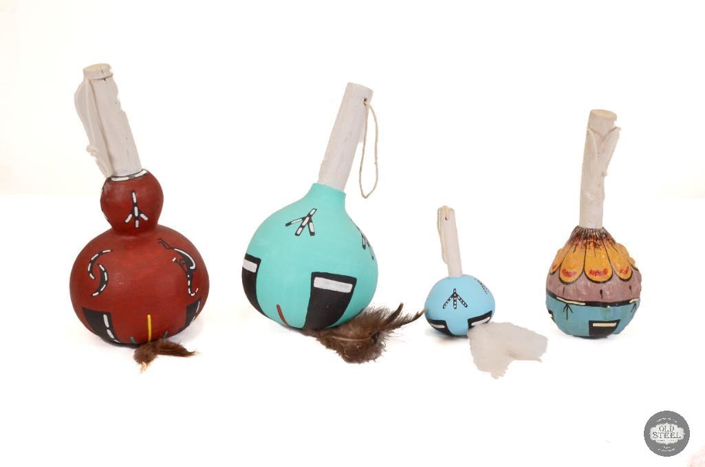 Authentic Hopi Kachina Gourd Rattles (1 of 2)