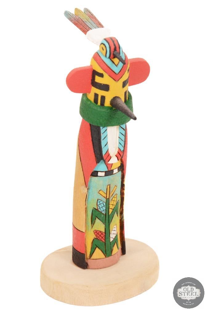 Authentic Hopi Indian Hummingbird Kachina Doll - Edward Huma: Here we have a Hummingbird Kachina doll signed by Edward Huma 1st Mesa AZ. Stands about 8 inches tall. THIS ITEM IS AS PICTURED WITH NO FURTHER ATTACH