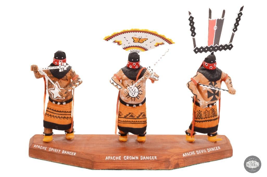 Authentic Apache Gaan Dancer Display - Spirit, Crown, Devil Dancers (1 of 1)