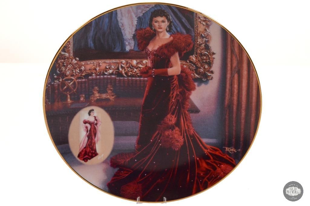 The Red Dress - Gone With the Wind Collectible Plate - Certificate of Authenticity: "The Red Dress" the Premier issue in The Costuming of a Legend: Dressing Gone With the Wind collection by Douglas C. Klauba. Comes with original certificate of authenticity. 