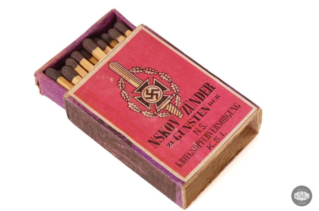 German NSKOV Matchbox and Matches - WWII: German NSKOV Matchbox and Matches - WWII THIS ITEM IS AS PICTURED WITH NO FURTHER ATTACHMENTS. ALL SALES ARE FINAL. PLEASE REFER TO THE AUCTION DESCRI