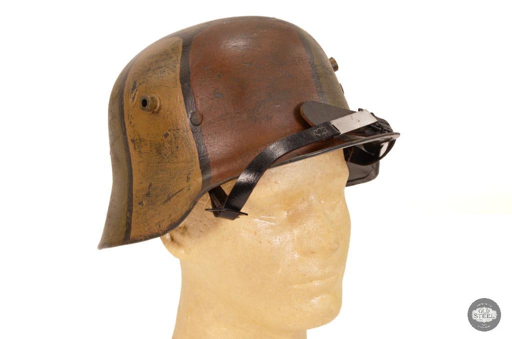WWI German M16 1917 Helmet Camouflaged (1 of 6)