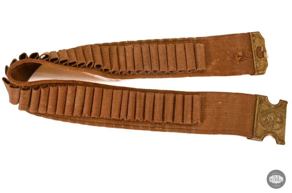 Anson Mill Patent 1881 Brass Dog Head Buckle Cartridge Belt (1 of 4)