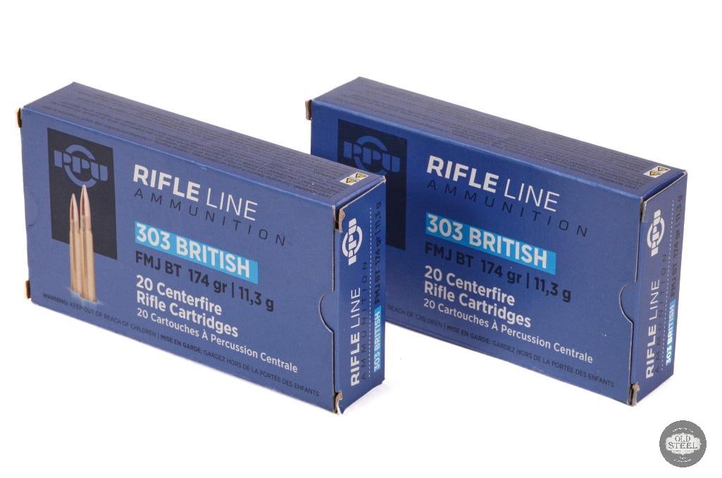 2 Boxes PPU 303 British 174gr FMJ BT Ammunition - 40rds (1 of 1)