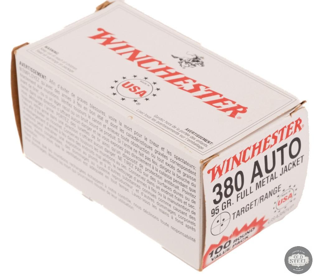 Box Winchester 380 Auto 95gr FMJ Ammunition - 100rds (1 of 1)