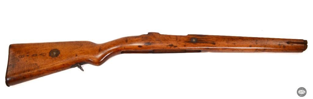 Mauser 98 Rifle Stock: Good condition, remnants remain of stock markings, including a B and some faded crowns. THIS ITEM IS AS PICTURED WITH NO FURTHER ATTACHMENTS. AL