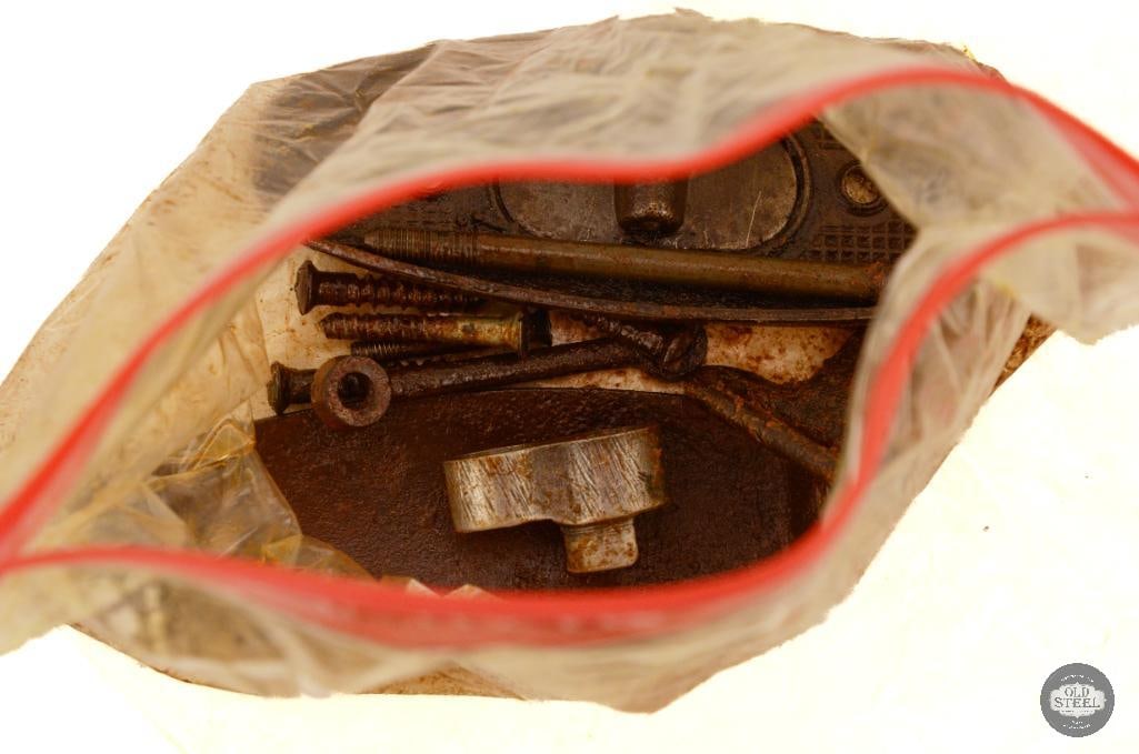 M1 Garand Buttplate and Screws: M1 Garand Buttplate and screws. Also has gas cylinder lock. Used parts, some worn finish. Covered in packing grease. THIS ITEM IS AS PICTURED WI