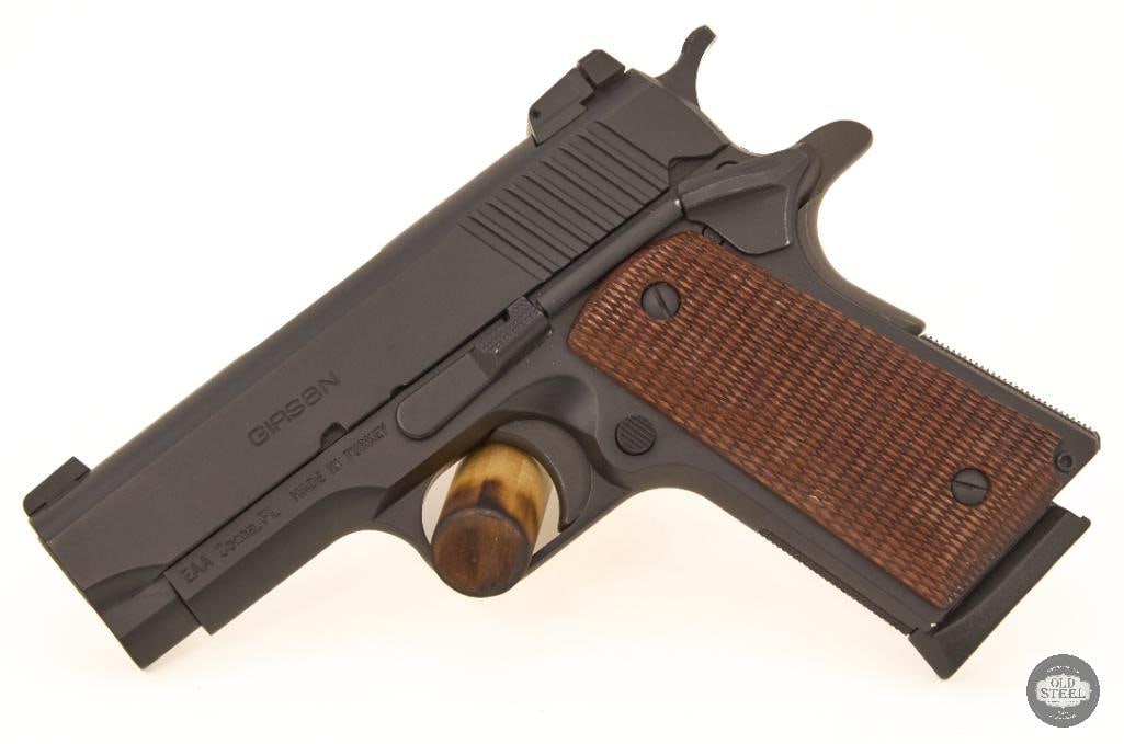 Girsan MC1911SC .45ACP Pistol FFL: Excellent condition compact sized 1911 made by Girsan in Turkey. Great Bore. THIS ITEM IS AS PICTURED WITH NO FURTHER ATTACHMENTS. ALL SALES ARE FINAL. PLEASE REFER TO THE AUCTION