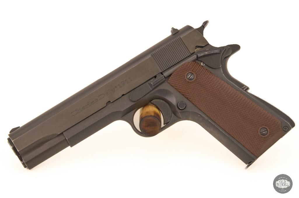 Charles Daly 1911 Pistol 45ACP - FFL: Manufactured by Brixia in Italy for Charles Daly. Parkerized finish shows signs of use on the front strap of the grip. Excellent bore. THIS ITEM IS AS PICTURED WITH NO FURTHER