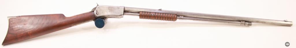 Winchester Model 1890 3rd Gen 22LR Mfg 1924 - C&R: Up for auction is a Winchester Model 1890 chambered in 22 LR. The octagonal barrel measures in at 24.5 inches and features dull pitted rifling. The length of pull measures in at 13 inches. The rifle f