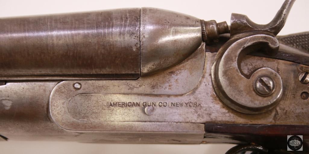 American Gun Co. SXS 12 Ga Damascus Barrel Shotgun - ANTIQUE - 11