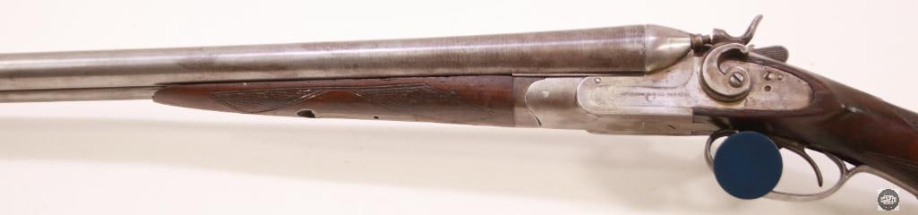 American Gun Co. SXS 12 Ga Damascus Barrel Shotgun - ANTIQUE - 9