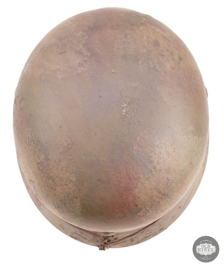 M40 German WWII Stahlhelm With Wire & Camo Paint - 6