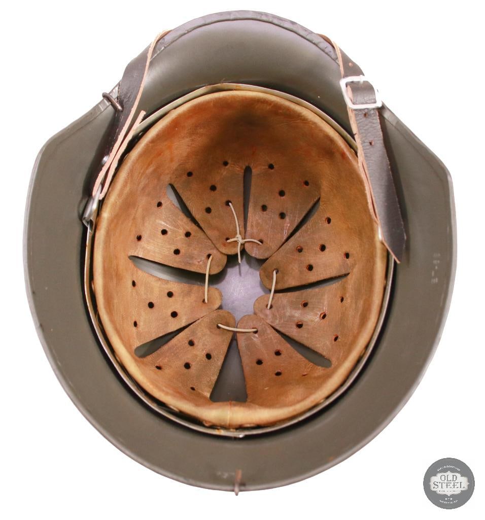 M40 German WWII Stahlhelm With Wire & Camo Paint - 7