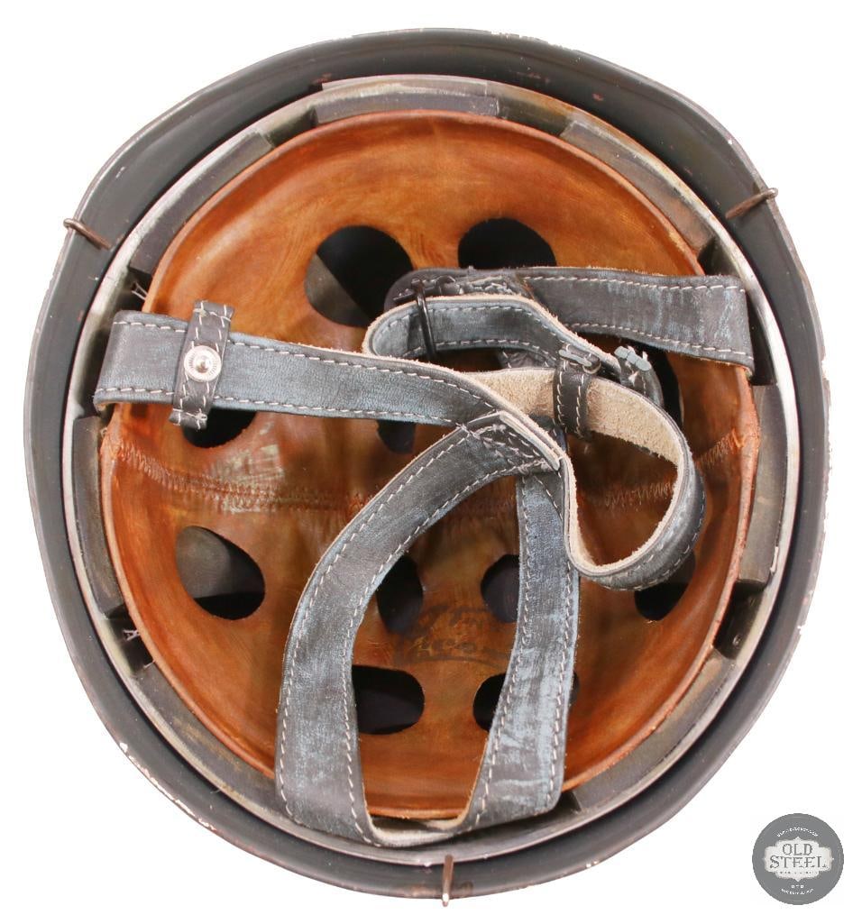 M38 Fallschirmjager German WWII Paratrooper Helmet With Wire and Medic Camo Paint - 7