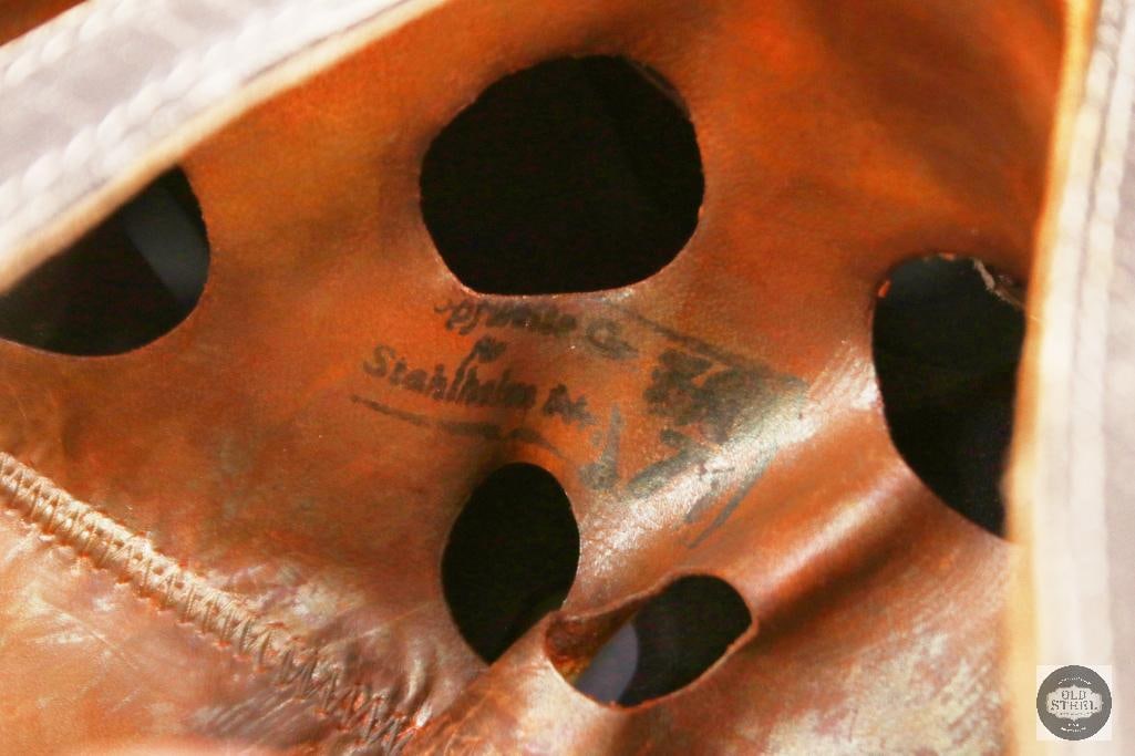 M38 WWII German Fallschirmjager Paratrooper Helmet With Wire and Camo Paint - 8